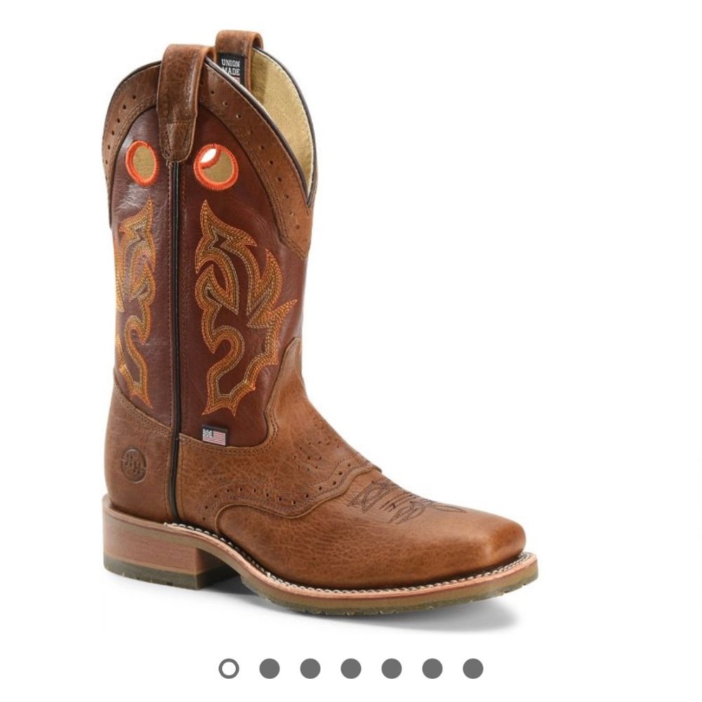 Men's Double H Square toe boots